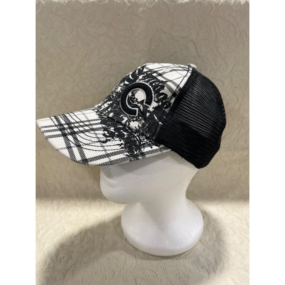 Chicago Cubs Plaid Hat Genuine Merchandise By 47 OSFM Black & White Mesh Back